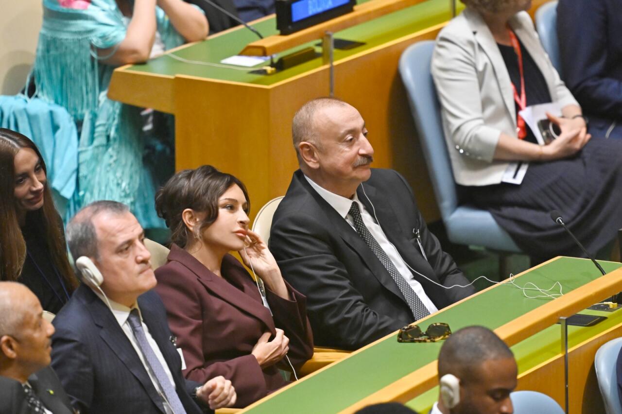 Prezident İlham Əliyevin BMT Baş Assambleyasının iclası &ccedil;ər&ccedil;ivəsində təntənəsi  VİDEO