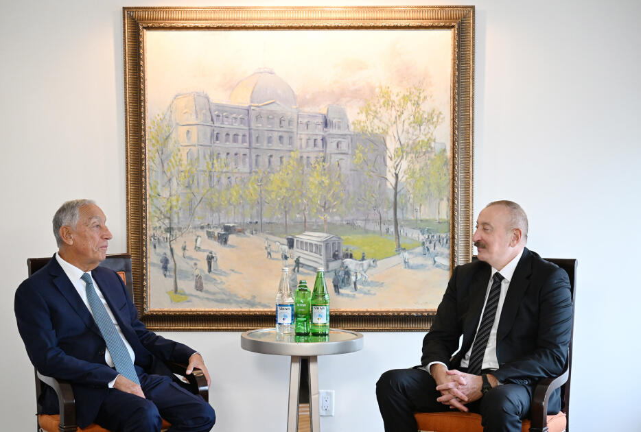 İlham Əliyev NyuYorkda Portuqaliya Prezidenti ilə g&ouml;r&uuml;ş&uuml;b 