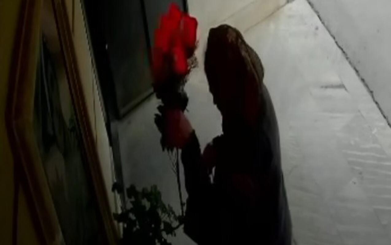 Şəhidin büstü üzərindəki gülləri oğurlayan qadın tapıldı