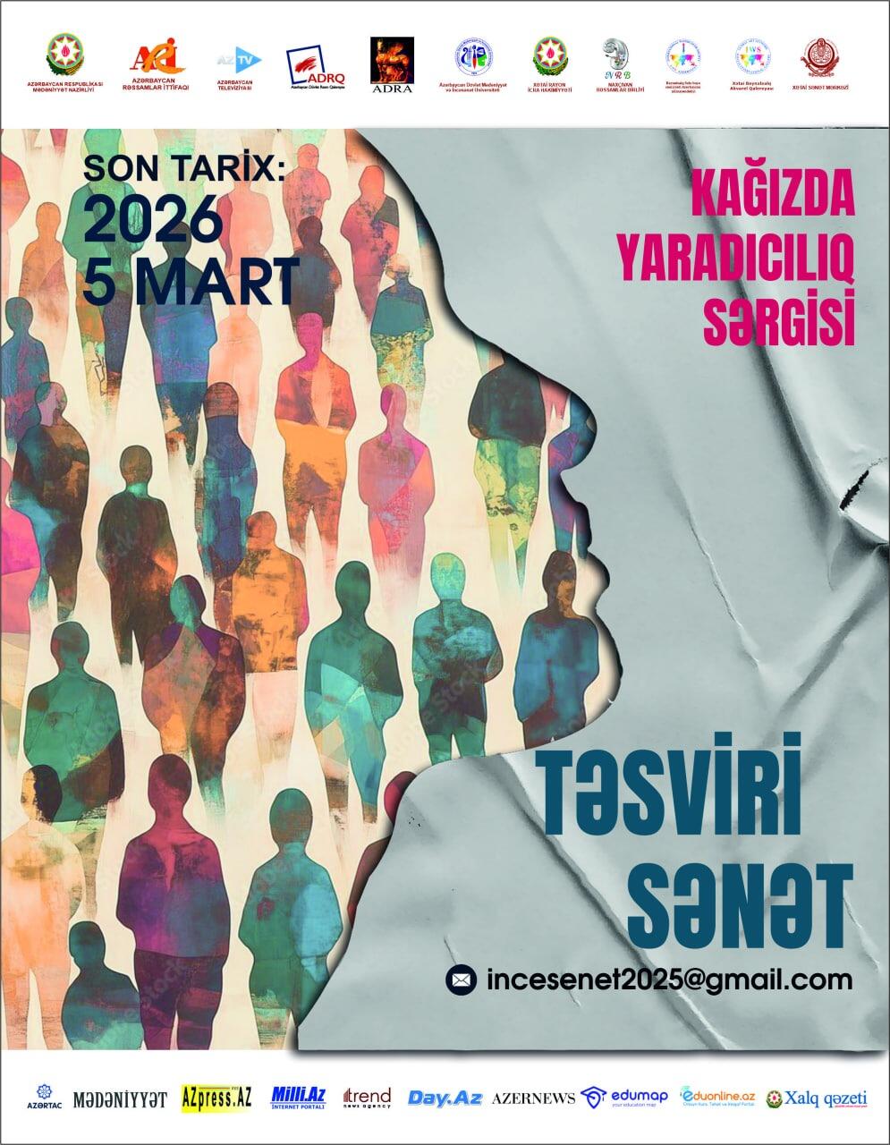 &ldquo;Təsviri Sənət Kağızda&rdquo; adlı yaradıcılıq sərgisinə əsərlərin qəbulu elan edilib