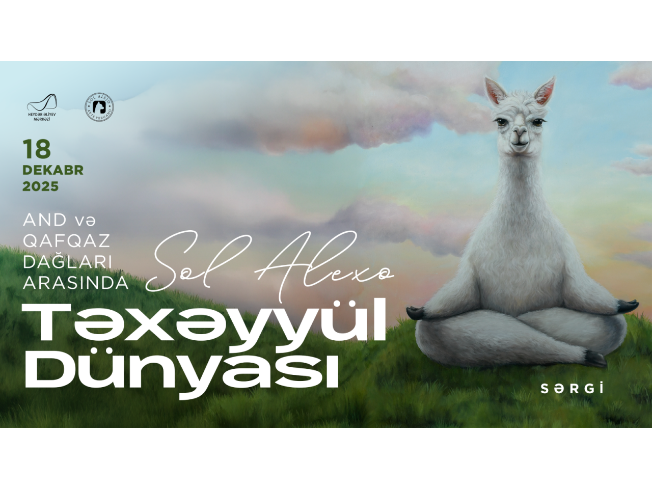 Perulu rəssam Sol Alexonun alpakaları Bakıda Heydər Əliyev Mərkəzində