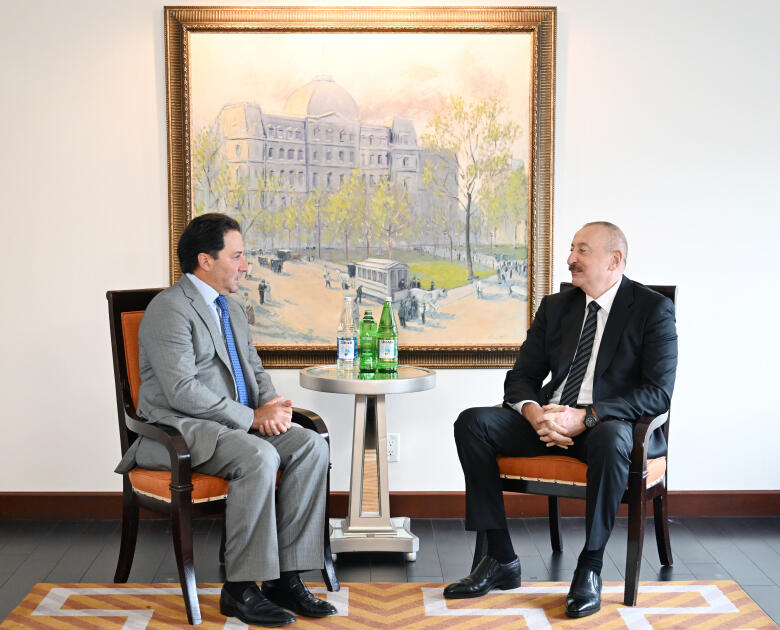 İlham Əliyev NyuYorkda Maykl Aruqeti ilə g&ouml;r&uuml;ş&uuml;b 