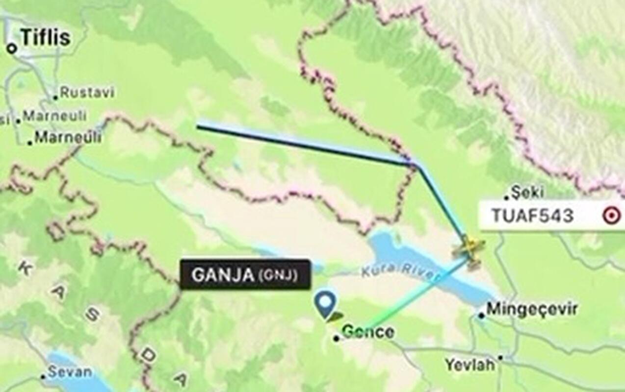 Qəzaya düşən təyyarə Gəncəyə bu gün gəlibmiş 