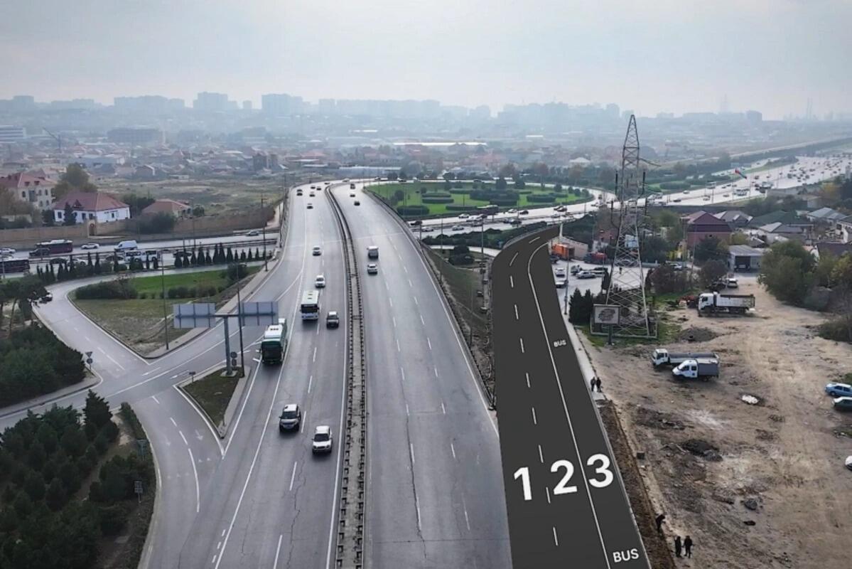 Zabrat yoluna da avtobus zolağı &ccedil;əkildi