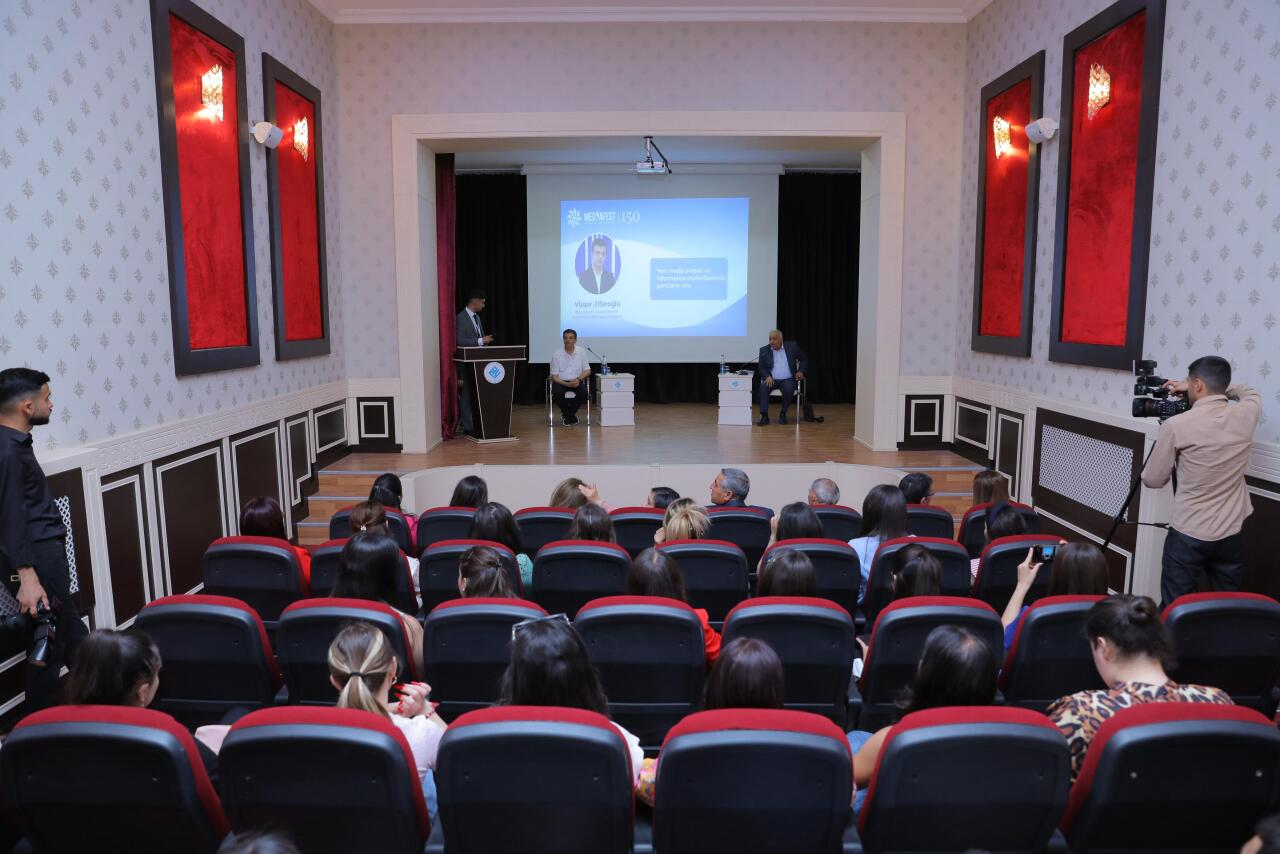 Naxçıvanda “MEDİAFEST2025” çərçivəsində media tədqiqatçıları tələbələrlə görüşüb  FOTO
