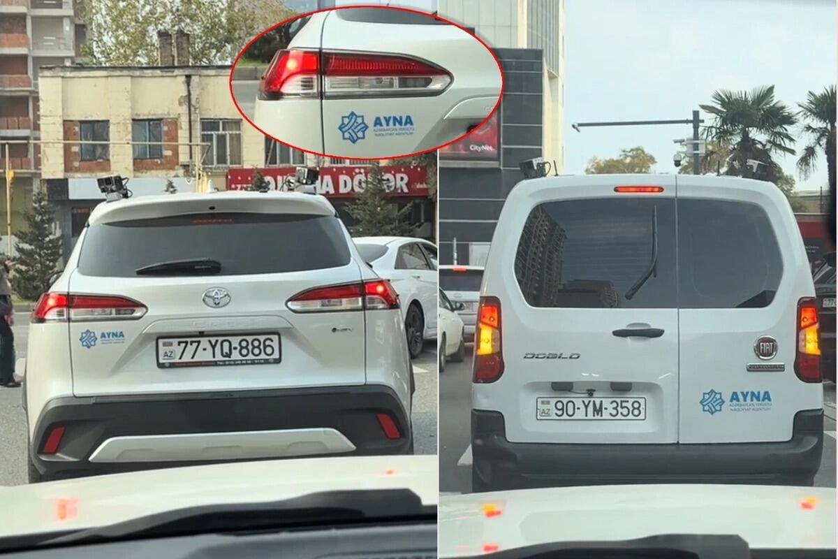 Bakıda AYNAnın x&uuml;susi avtomobilləri s&uuml;r&uuml;c&uuml;ləri CƏRİMƏLƏYİR  VİDEO