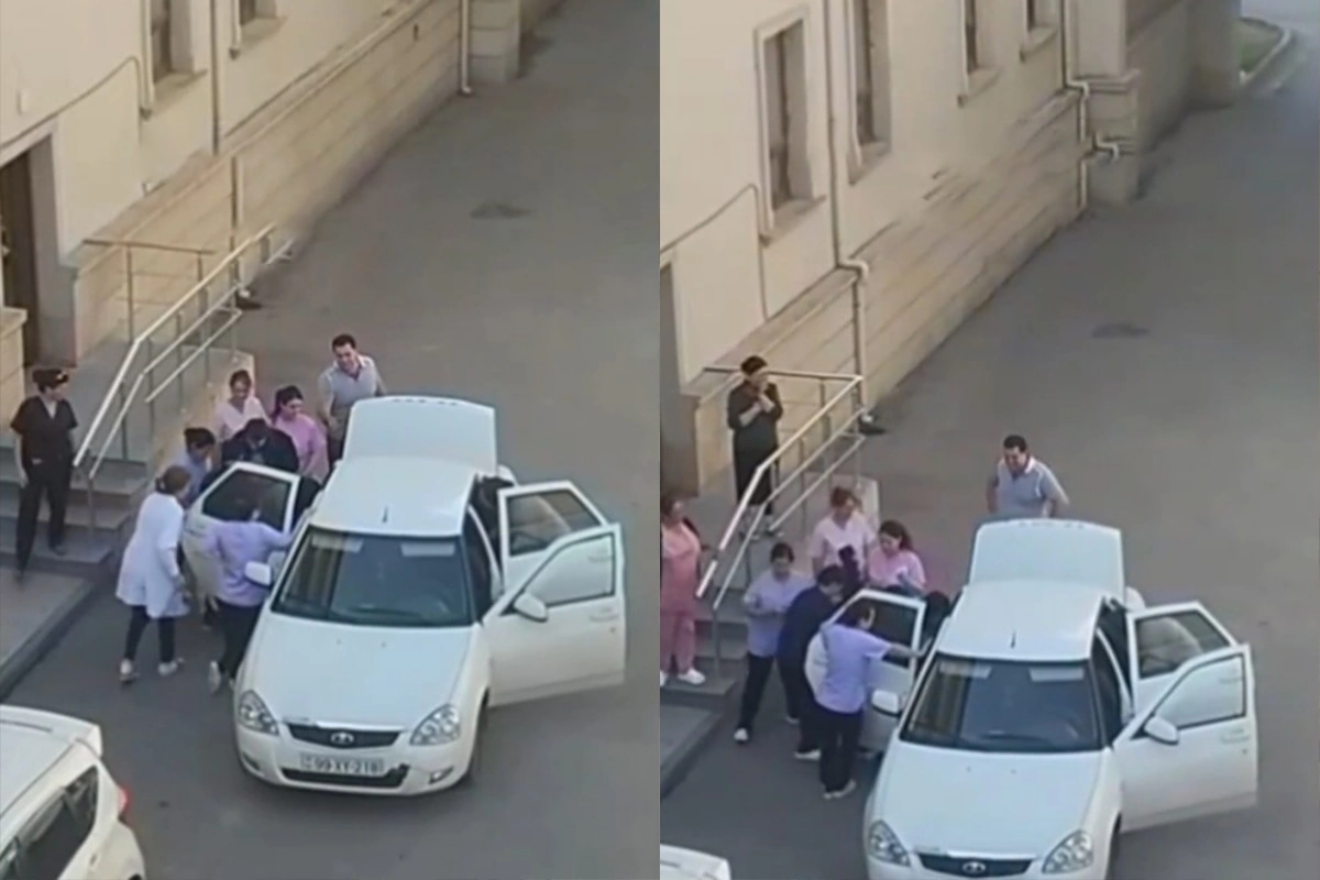 Azərbaycanda qadın avtomobildə uşaq d&uuml;nyaya gətirdi  VİDEO