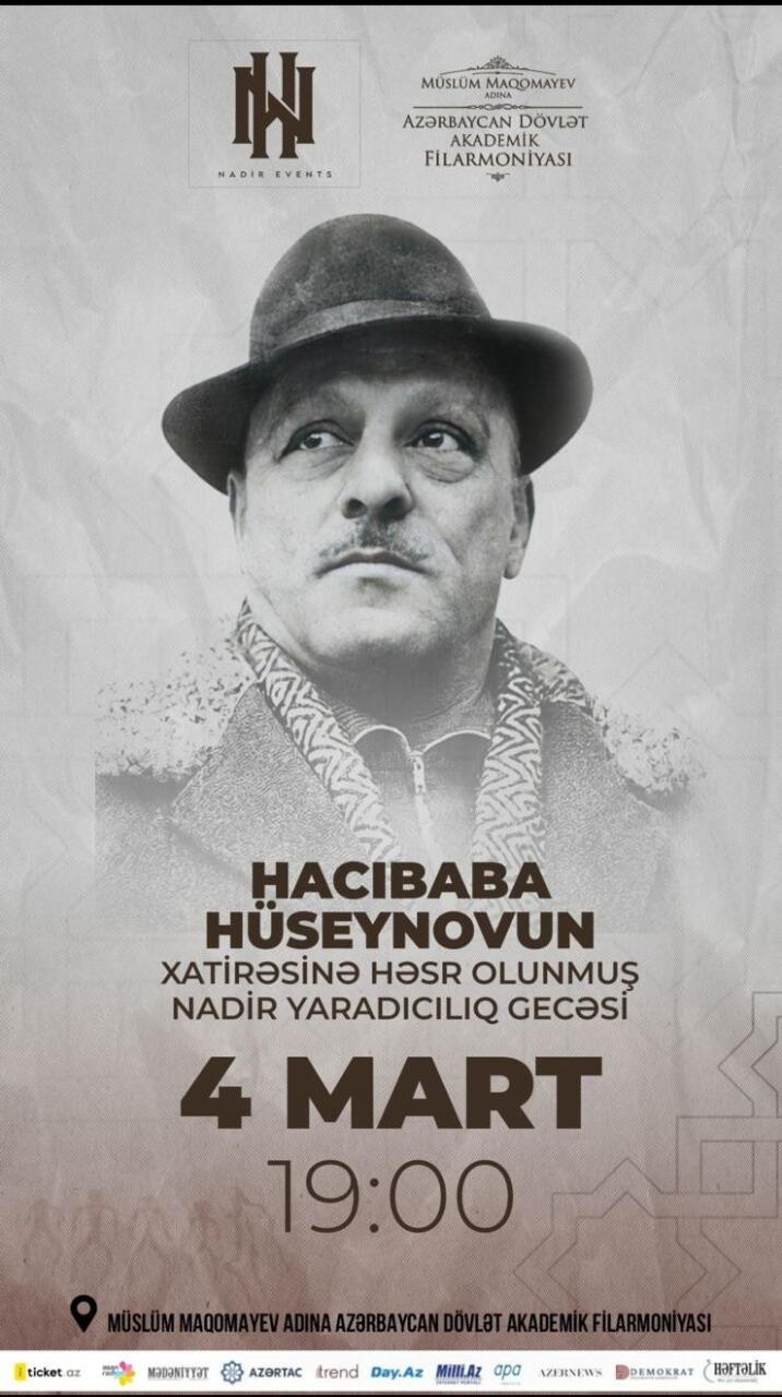 Hacıbaba H&uuml;seynovun xatirəsinə həsr olunmuş &ldquo;Nadir yaradıcılıq gecəsi&rdquo; ke&ccedil;iriləcək 