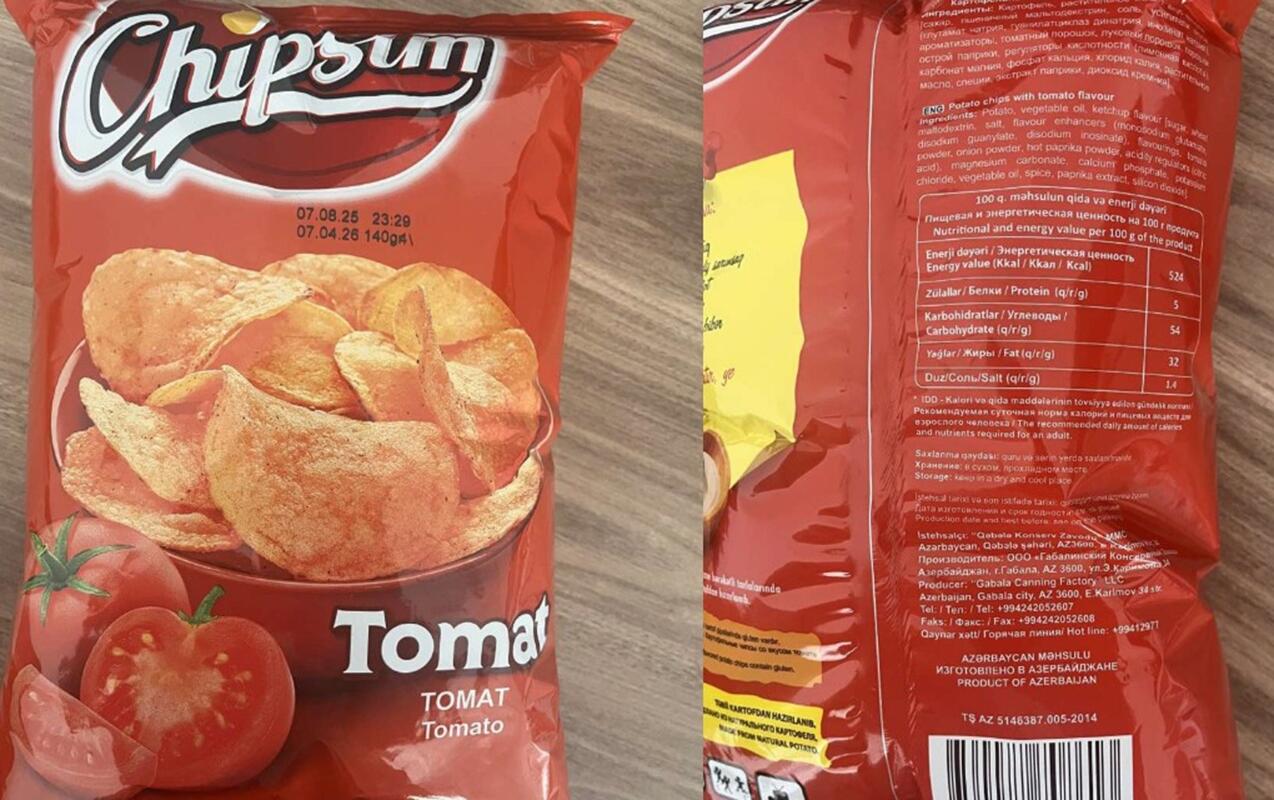 Məşhur &ccedil;ips məhsulunda uyğunsuzluq tapıldı  Yığışdırılır 