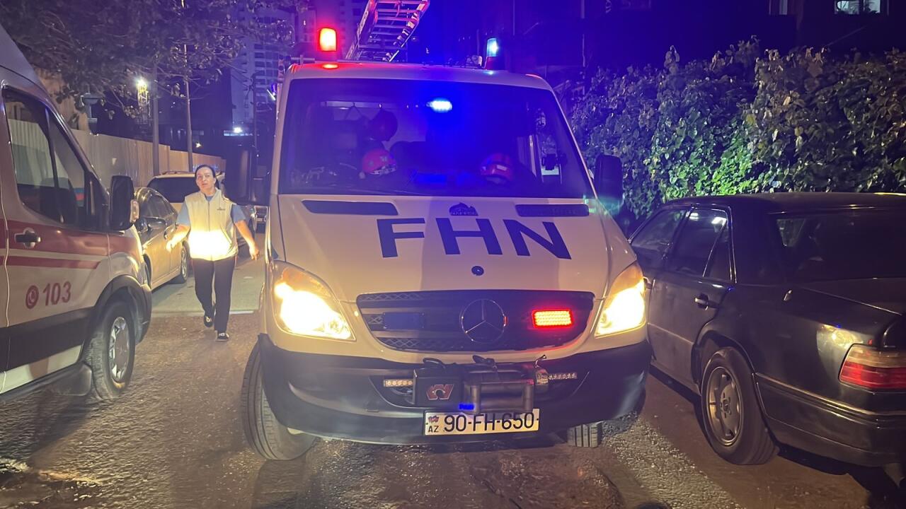 Bakıda moteldə yanğın olub 