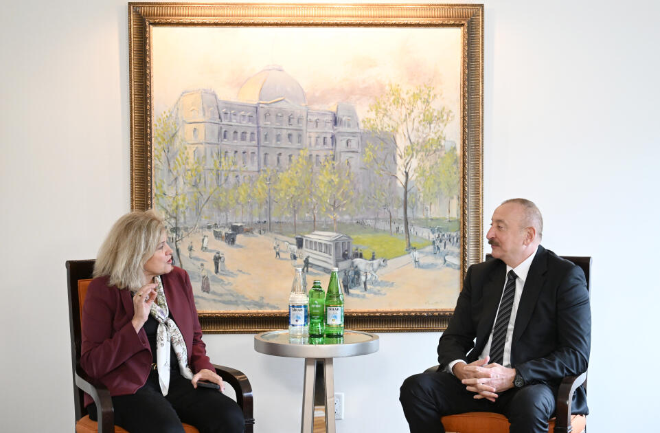 İlham Əliyev Cenni Conson ilə g&ouml;r&uuml;ş&uuml;b 