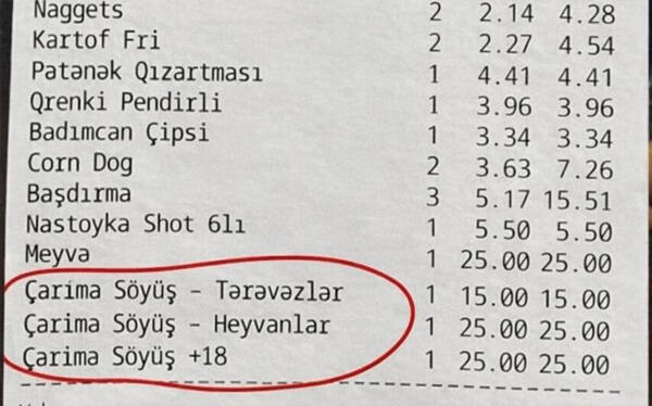 Restoranda s&ouml;y&uuml;şə g&ouml;rə m&uuml;ştərilər 65 manat cərimə olundu 