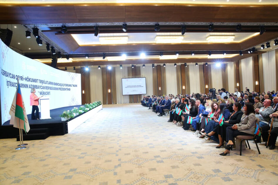 Azərbaycan QHTlərinin Əməkdaşlıq Forumunun iştirakçıları İlham Əliyevə müraciət ünvanlayıblar