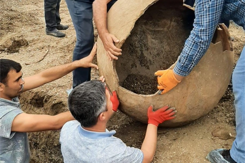 Masallıda antik d&ouml;vrə aid k&uuml;p məzarı &uuml;zə &ccedil;ıxdı 