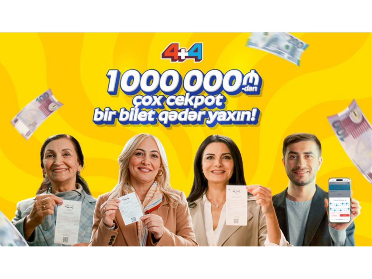 &ldquo;4+4&rdquo; lotereyasında cekpot 1 000 000 manatı ke&ccedil;di