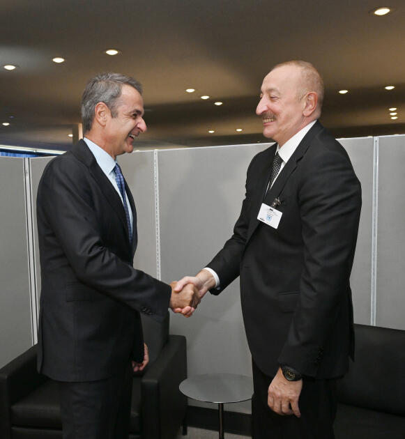 İlham Əliyev Yunanıstanın Baş naziri ilə g&ouml;r&uuml;ş&uuml;b 