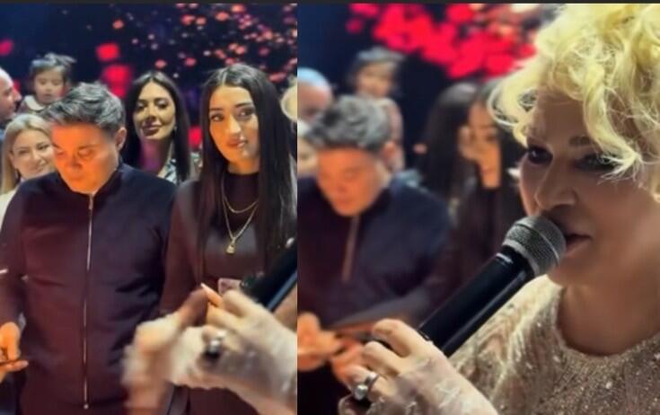 Mətanət gəlinini səhnədə təbrik etdi