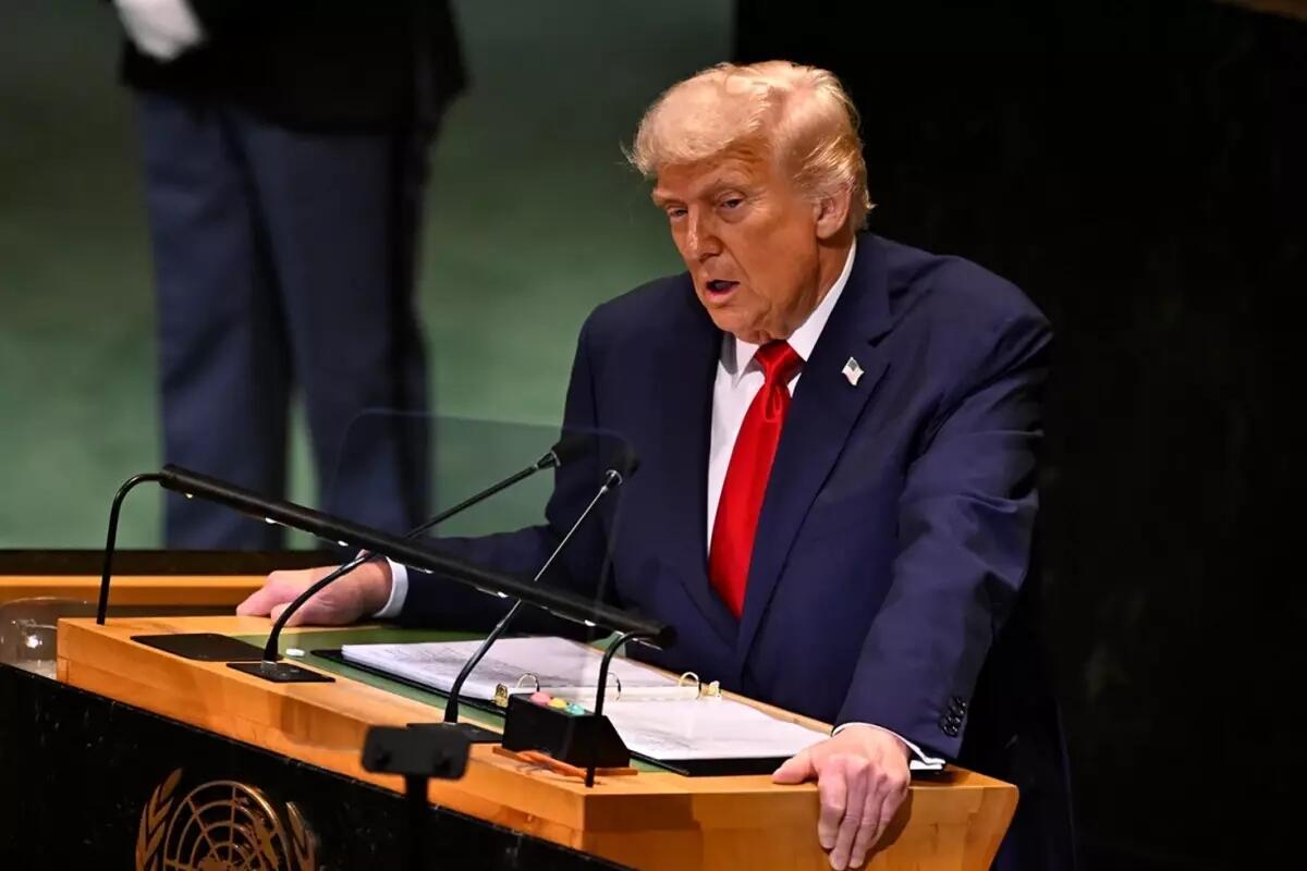 Trampdan BMT k&uuml;rs&uuml;s&uuml;ndə sərt &ccedil;ıxış: &ldquo;Fələstini tanımaq Həmas &uuml;&ccedil;&uuml;n m&uuml;kafatdır&rdquo;