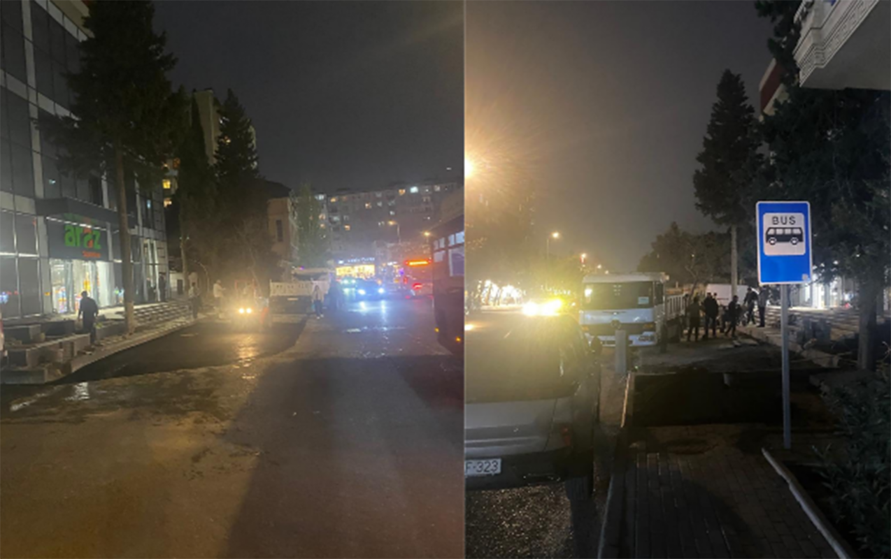 Gecə ilə səkini parkinqə &ccedil;evirmək istədilər