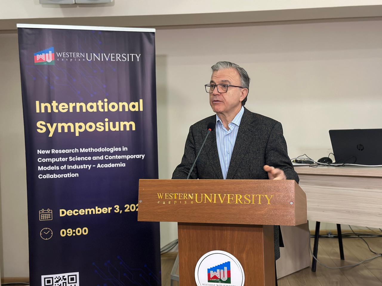 Qərbi Kaspi Universitetində Beynəlxalq Simpozium ke&ccedil;irilib  FOTO