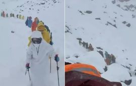 Everest dağında faciə  Minlərlə alpinist kömək gözləyir