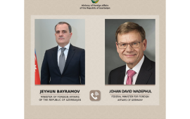 Ceyhun Bayramov almaniyalı həmkarı ilə DANIŞDI