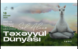 Perulu rəssam Sol Alexonun alpakaları Bakıda Heydər Əliyev Mərkəzində