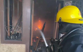 Gəncədə evdə yanğın oldu  t&uuml;st&uuml;dən zəhərlənənlər var