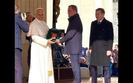 Ceyhun Bayramov Roma Papası ilə g&ouml;r&uuml;şd&uuml; 