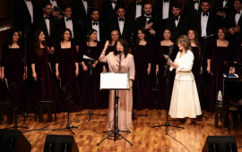 Bəxtiyar Vahabzadənin 100 illiyinə həsr olunan "Səninlə d&uuml;nyada bəxtiyaram mən" adlı ədəbimusiqili proqram təqdim edilib  FOTO