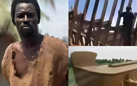 “Nuh” peyğəmbər 8 nəhəng taxta gəmi inşa edir