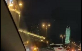 Heydər Əliyev prospektində zəncirvari qəza oldu  VİDEO