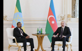 Prezident İlham Əliyevin Efiopiyanın Baş naziri ilə təkbətək g&ouml;r&uuml;ş&uuml; olub 