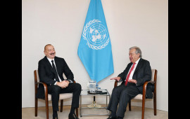 İlham Əliyev Antonio Quterreş ilə görüşüb