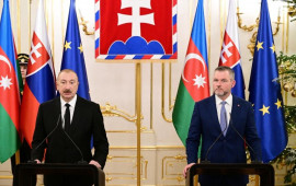 Azərbaycan və Slovakiya prezidentləri mətbuata bəyanatlarla &ccedil;ıxış ediblər