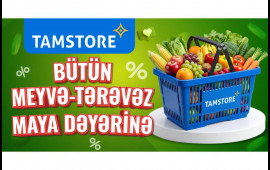 Tamstore meyvə və tərəvəzi maya dəyərinə satacaq