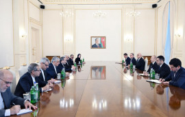 Prezident İranın xarici işlər nazirinin rəhbərlik etdiyi n&uuml;mayəndə heyətini qəbul edib  FOTO