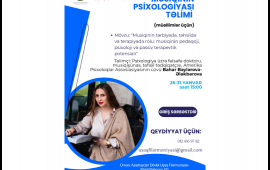 Azərbaycan D&ouml;vlət Uşaq Filarmoniyası ilk dəfə olaraq musiqi psixologiyası &uuml;zrə təlimlərə start verir!