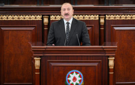 Prezident AMEAnın 80 illik yubiley yığıncağında çıxış edib