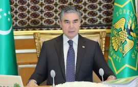 Qurbanqulu Berdiməhəmmədov İlham Əliyevi təbrik edib