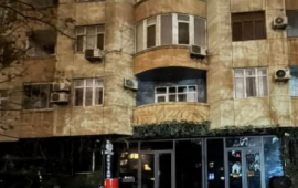 Yanan binanın sakinləri hələ də evlərinə buraxılmır  FOTO