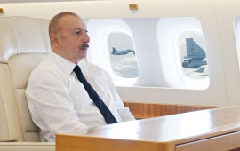 Prezident İlham Əliyevin təyyarəsini qırıclar m&uuml;şayiət etdi 