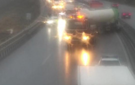 Yasamal ərazisində dairəvi yolda qəza baş verdi