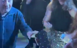 98 yaşlı &Ouml;mər Eldarovun Dilarə Kazımova ilə rəqsi diqqət &ccedil;əkdi 