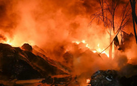 İmişlidə g&uuml;cl&uuml; yanğın başlayıb  VİDEO