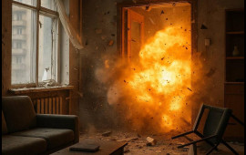 Bakıda yaşayış binasında yanğın başlayıb