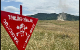 Ağdərədə minaya d&uuml;şən var