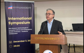 Qərbi Kaspi Universitetində Beynəlxalq Simpozium ke&ccedil;irilib  FOTO