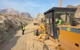 Nax&ccedil;ıvan dəmir yolunun Ermənistanla sərhədində tikinti işlərindən g&ouml;r&uuml;nt&uuml;lər 